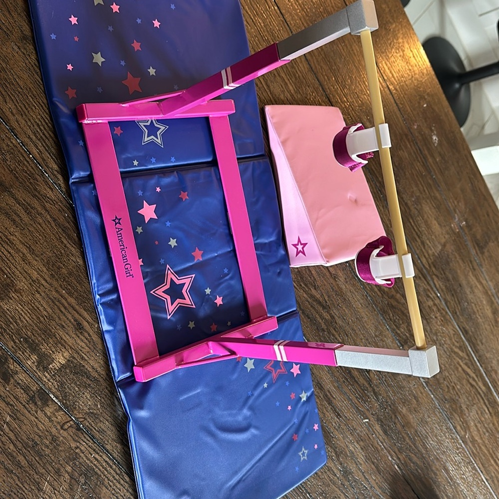 American girl gymnastics set